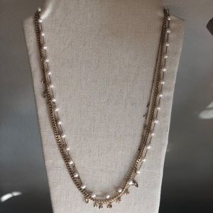 White House Black market long layered necklace